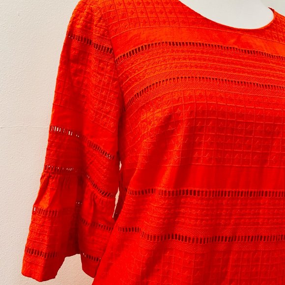 JCrew Flutter Sleeve Shift Dress in Eyelet - 8 - Picture 2 of 8